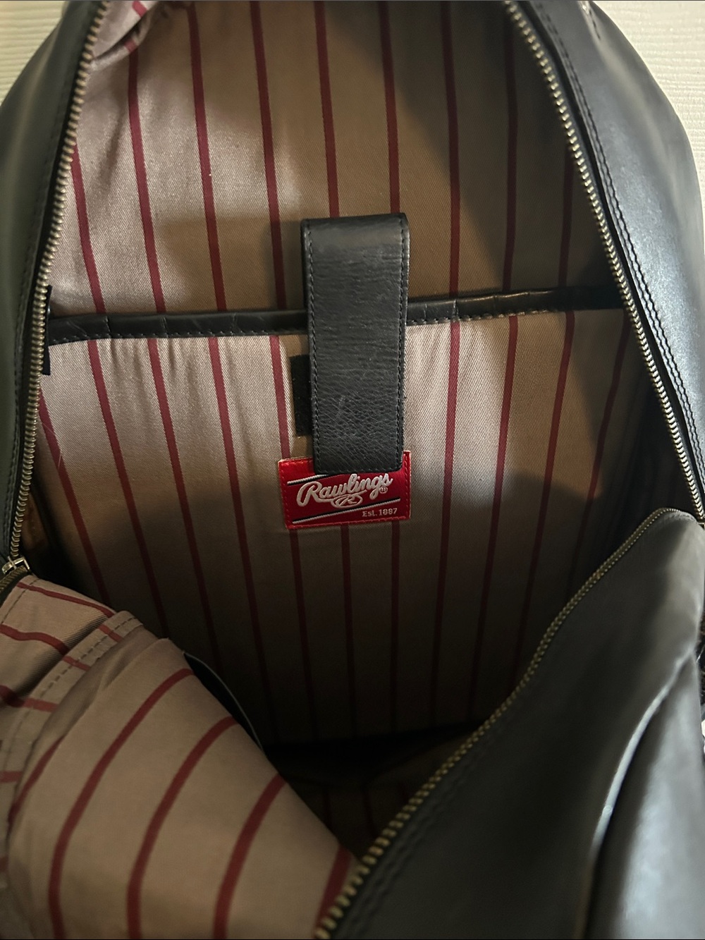 Rawlings Rugged Leather Backpack Large - Picture 6 of 8